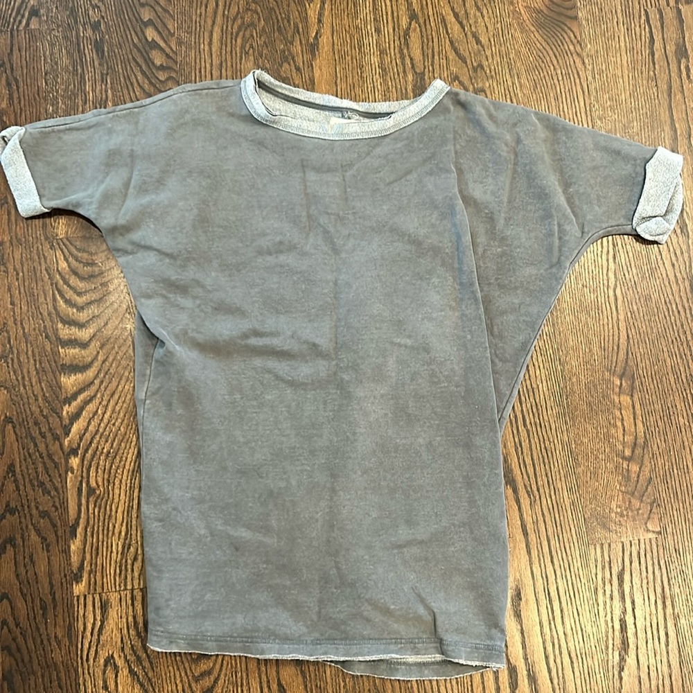 Grey sweatshirt mini dress, size large, good condition